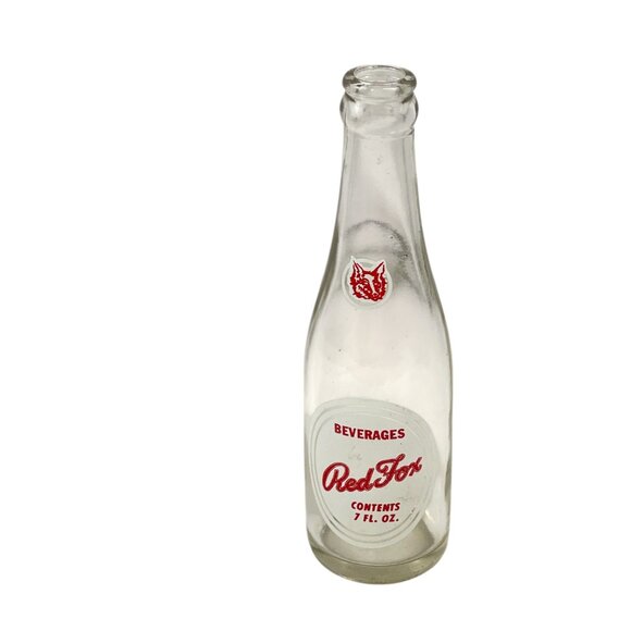 Vintage Red Fox Beverage Glass Bottle 7 Fl. Oz. Rhode Island Collectible - Picture 1 of 9